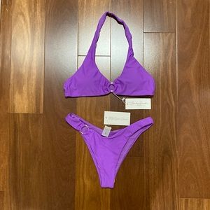 NWT Quiet Storm Purple Bikini size L